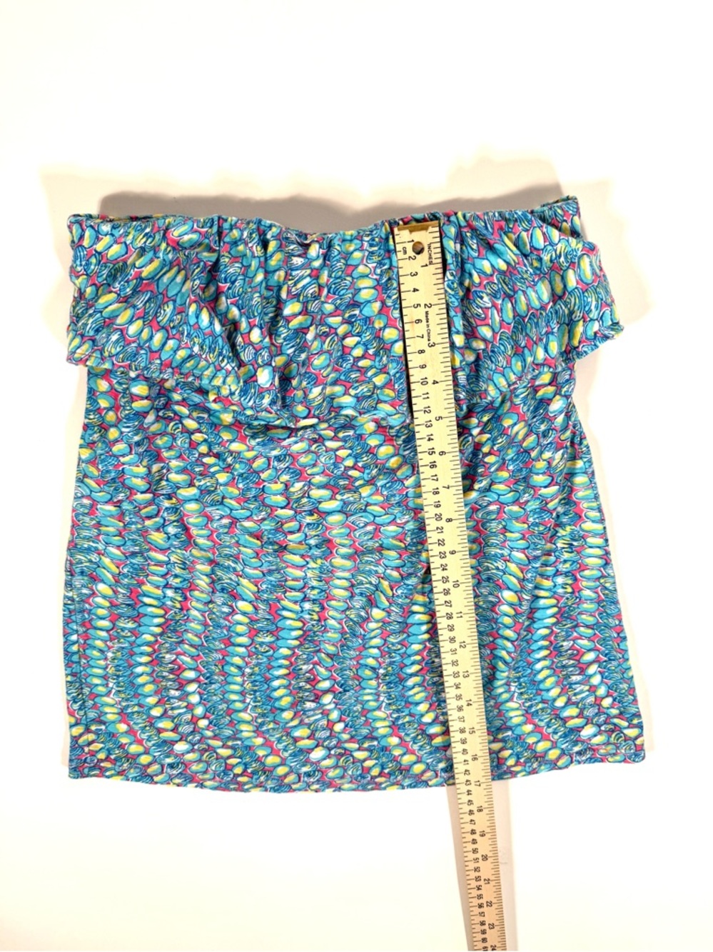 Lilly Pulitzer Wiley Strapless Ruffle Tube Top Clam Jam Print Seashell Nautical - Picture 7 of 16